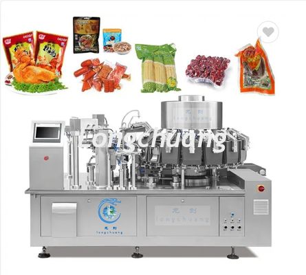 Vacuum Anti Stick Weighing Packaging Machine For 150g Peanut Dried Fish Tofu Doypack
